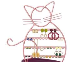 catshaped earrings and necklacesの画像