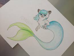 Cut out a series of thin vertical lines on the outline, making sure to smooth out the cuts with the tip of your fingers. Cat Mermaid By Tstarylor On Deviantart