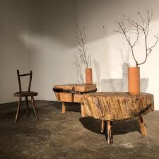 Warm and woodsy repurposed fence table. Two Big Primitive Side Tables Primitive Search Items European Antiques Decorative