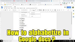 Then, all you have to do is select the column you wish to sort with . How To Alphabetize In Google Docs Step By Step Instruction Youtube