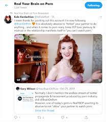 RealYourBrainOnPorn (@BrainOnPorn) ayaa si toos ah tweets u taageerta  warshadaha lulataaye, gaar ahaan Pornhub - Maskaxdaada On Porn