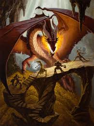 Battling A Red Dragon From The 5e Dungeons Dragons Player S Handbook Art By Daren Bader Fantasy Dragon Dragon Pictures Fantasy Creatures