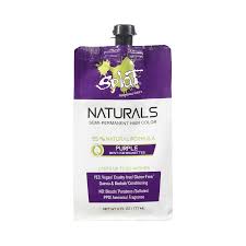 With a permanent purple hair dye, you can keep your purple shade intact for a longer time than with the other types of hair. Splat Naturals Purple Conditioning Semi Permanent Hair Dye 6oz