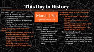 March this day in history by Kyndall Peake