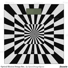 Basic Optical Art Black And White Optical Illusion Design Bathroom Scale Zazzle Com Optical Illusions Art Optical Illusion Quilts Optical Illusions