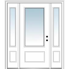 Maybe you would like to learn more about one of these? Mmi Door 64 5 In X 81 75 In Classic Left Hand Inswing 3 4 Lite Clear Primed Fiberglass Smooth Prehung Front Door With Sidelites Z029446l The Home Depot