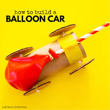 So when air from the balloon moves in one direction, it pushes the car in the opposite direction. How To Build A Toilet Paper Roll Balloon Car Left Brain Craft Brain