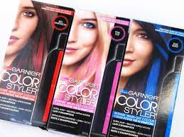 Temporary colour is formulated to cover the outer layer of the hair Garnier Color Styler Intense Wash Out Color Review Wash Out Hair Color Temporary Hair Color Colored Hair Tips