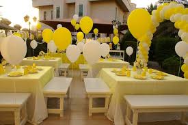 Birthday decoration ideas yellow and white. Yellow White Birthday Party Ideas Photo 12 Of 15 Birthday Party Birthday Parties Party