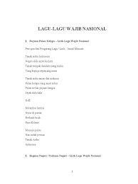 Lirik bagimu negeri (padamu negeri) oleh lagu wajib nasional. Lagu Nasional 2