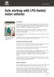 Sie möchten erfahren wieviel ein autogas umbau / autogas einbau für ihr fahrzeug kostet? Safe Working With Lpg Fuelled Motor Vehicles Indg387 Hse