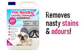 To make a baking soda scrub, take equal parts of warm water, baking soda, and salt. Pro Kleen Pet Bedding Laundry Washing Detergent Fresh Linen 5l Non Bio Safe For Dogs With Sensitive Skin Leaves A Lasting Freshness Eliminates All Odours Amazon Co Uk Pet Supplies