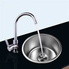 It holds plates and glassware vertically and flatware in a clear plastic caddy. Small Stainless Steel Kitchen Sink 16 Inch Single Round Bowl Faucet Not Included