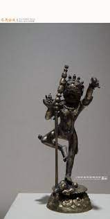 清铜鎏金狮面佛母像西藏博物馆藏qing dynaty 1644 1911 gilt bronze lion face goddes tibet museum decor home decor sculpture