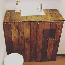 やっと完成しました製作時間約5時間トイレの流しをｄｉｙしました素人なので粗が目立ちますが皆さん見てくださいね 鹿児島市 クレールフォーヘア creer for hair 力作 diy ｄｉｙ 棚 トイレインテリア インテリア もくざい 自作 粗が目立ちま storage home