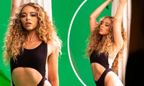 Jade Thirlwall wows in a black cut out thong swimsuit in snaps from Little  Mixs Holiday music video | Daily Mail Online