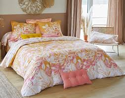 Livraison gratuite en point relais colis®. Linge De Lit Fleurs Et Feuilles Becquet Creation Becquet