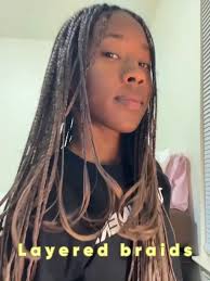 Refreshing my layered braids!💆🏾‍♀️