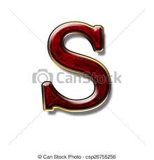 Letter S Precious Stone Is Red