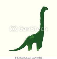 As part of the marvel action universe programming block. Big Green Cartoon Dinosaur Drawing For Kids Cute Dino With Long Neck And Spikes Smiling Flat Vector Illustration For Canstock