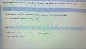 How do you calculate standard normal distribution? A Sample Of Size 50 Will Be Drawn From A Population Chegg Com