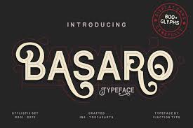 Basaro Display Typeface 268802 Display Font Bundles Typeface Photoshop Icons Free Fonts Download