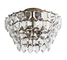 Compatible with mounting on slanted or sloped ceiling. Alma Crystal Flush Mount Pottery Barn