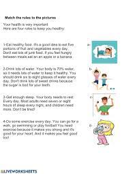 The tips that are described include being kind to yourself, exercising regularly, taking up a hobby, being creative, helping others, relaxing, eating healthy, . Healthy Lifestyle Worksheet