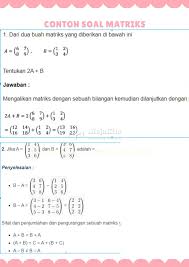 Maybe you would like to learn more about one of these? Soal Matriks Dalam Fisika Jawabanku Id