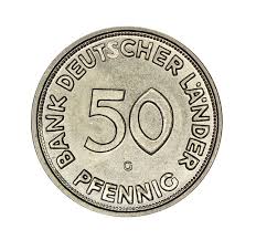 Incepand cu data de 05.02.2020, metoda de autentificare in mybrd net a fost modificata. Jaeger 379 Brd 50 Pfennig Bdl Bank Deutscher Lander 1950 G