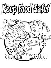 Valuable Safety Rules For Kids Coloring Pages Food Safety