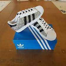 Bequem, sicher und schnell online bestellen. Schuhe Adidas Superstar Mit Glitter Schwarz Und Silber Zunge Leder Ner Ebay