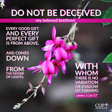 Do Not Be Deceived My Beloved Brethren Every Good Gift And Every Perfect Gift Is From Above And Co Good Morning Bible Verse Scripture Verses Spirit Of Truth