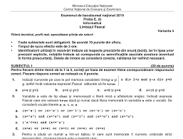 Bac 2019 Baremele și Subiectele Integrale De La Fizică Chimie Biologie Informatică Geografie Filosofie Logică și Argumentare Economie Psihologie Sociologie Edupedu