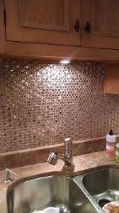Find metal backsplash panels at lowe's today. Colored In Brushed Bronze With A Champagne Finish This Tile Creates A Dramatic Accent As You The Tile Shop Kitchen Backsplash Tile Designs Metallic Wall Tiles