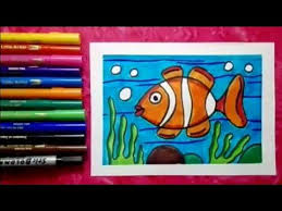 How To Draw Clown Fish Drawing For Kids Step By Step Learn Colors And Easy Drawings For Kids Fish Drawing For Kids Drawing For Kids Art Drawings For Kids Draw and #color #fish step by step. how to draw clown fish drawing for kids