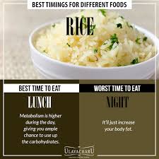Did You Know Eating Rice In The Night Is Not Good Bestvsworst Rice Ulavacharu Foodies Eat Best Time To Eat Food