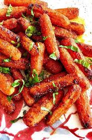 Air Fryer Sweet And Spicy Roasted Carrots Recipe Carrot Recipes Glazed Carrots Recipe Spicy Roasted