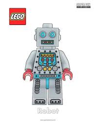 Duplo, ninjago, city, friends, star wars, harry potter, and juniors. Robot Lego Minifigure Coloring Page Super Fun Coloring