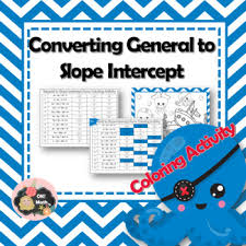 This is the currently selected item. Slope Intercept Form Coloring Worksheets Teaching Resources Tpt