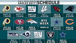 Visit espn to view the philadelphia eagles team schedule for the current and previous seasons. Eagles 2017 Schedule Game By Game Breakdown Rsn