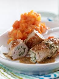 Schnitzelrollchen Mit Barlauchcreme Rezept Rezepte Barlauchcreme Lecker