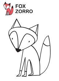 Bonito Zorro Para Colorear Manualidades Animalitos Para Colorear Bordado Zorro Dibujos De Animales