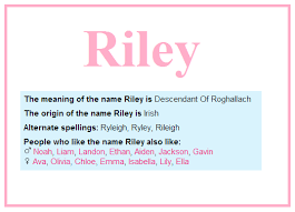 Riley Baby Name Boy Names Baby Names Kids And Parenting