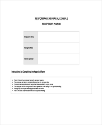 Sample receptionist performance form name: Free 9 Customer Appraisal Forms In Pdf Ms Word