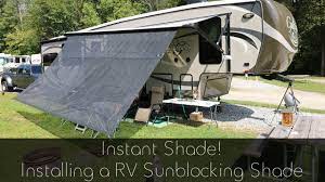 Instant Shade Installing A Rv Sunblocking Awning Youtube