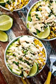 Crispy, breaded and fried tofu with creamy slaw is one of my favorite summer meals. Fish Taco Salad With A Creamy Chipotle Dressing Healthy Fish Tacos Fish Taco Salad Healthy Grilling