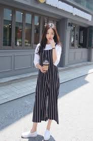 Black And White Striped Jumpsuit Outfit Ideas Stripes Pie Jumpsuit In 2020 Korean Girl Fashion Fashion Outfits Jumpsuit Fashion