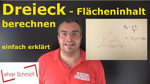 A = flächeninhalt u stumpfwinkliges. Dreieck Flacheninhalt Berechnen Flache Berechnen Geometrie Mathematik Lehrerschmidt Youtube