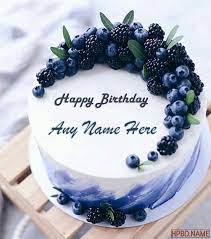 Happy birthday wishes cake name pics. Create Beautiful Blueberry Cake With Name Editing Unique Name On Beautiful Blueberr Birthday Wishes With Name Happy Birthday Cake Images Birthday Cake Writing